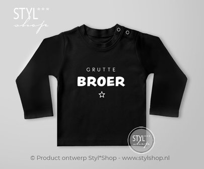 Grutte broer shirt frysk fries t shirt zwanger ik word grote zus