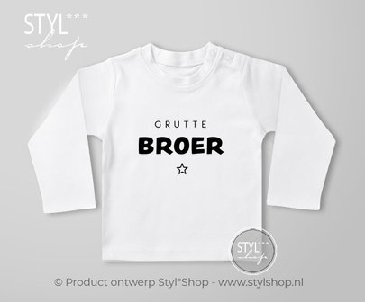 Grutte broer shirt frysk fries t shirt zwanger ik word grote zus