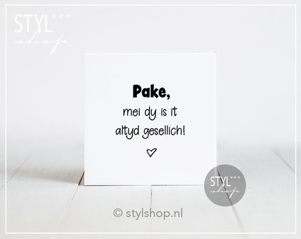 origineel cadeau pake tegel met tekst cadeau spreuk woondecoratie zwart wit uniek