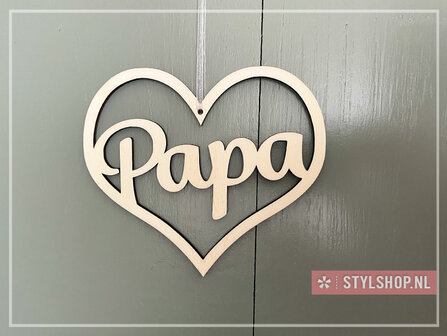 pap papa Kado kadootje vaderdag kadootje Houten hartje pap papa opa vaderdag