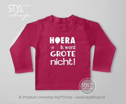 hoera ik word grote nicht shirt zwanger