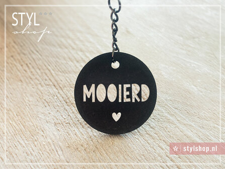 Sleutelhanger mooierd klein kadootje cadeautje sleutel hanger zwart mdf oom fries cadeautje frysk