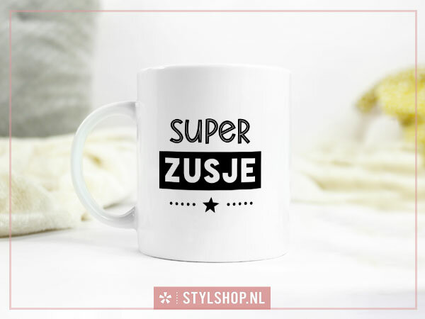 zusje kadootje kado mok super zus mok mokken cadeau mok met tekst 