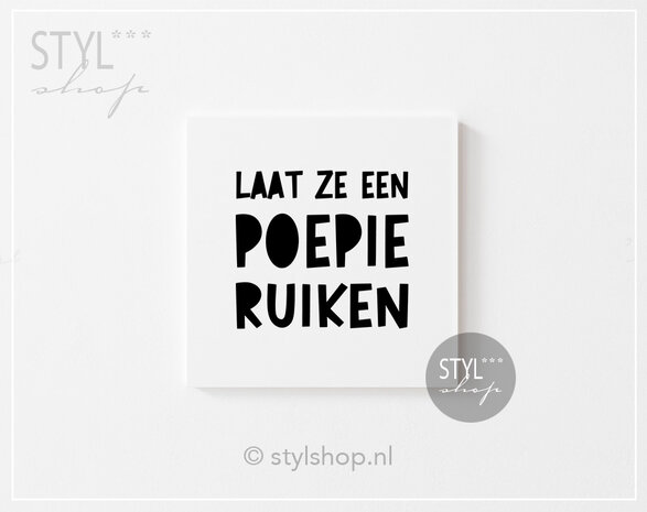 Tegeltje wc grappig laat ze een poepie ruiken  Fries tegeltje Frysk woondecoratie trendy bestseller