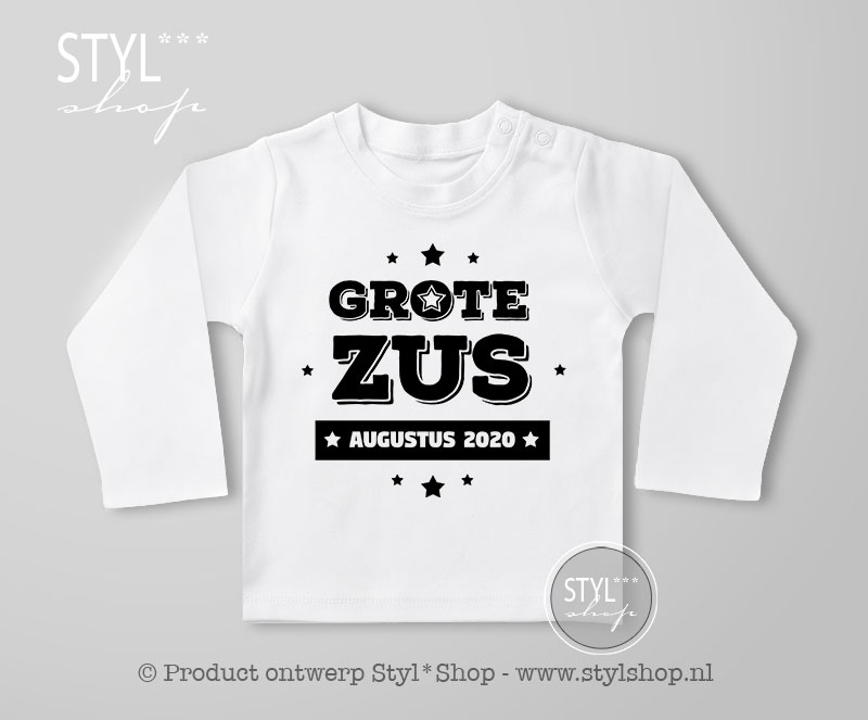 Nieuw Shirt grote zus zwangerschapsaankondiging - Styl*Shop - Uniek en UT-56